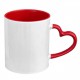 Red Heart Handle Mug