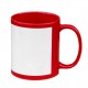 Mug std red with white patch
