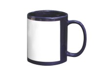 Mug Blue with white patch