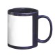 Mug Blue with white patch