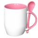 Mug with pink spoon