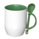 Mug with green spoon