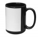 Mug big Black with white patch