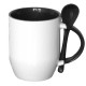 Mug with black spoon